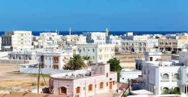 cityscape ve hurma okyanus yakın görüntülemek