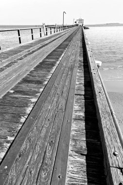 Avustralya'da fraser ada tatil kavramı gibi eski ahşap liman