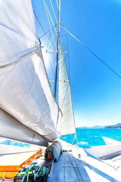 Australien Das Konzept Der Navigation Und Windgeschwindigkeit Beim Segeln — Stockfoto