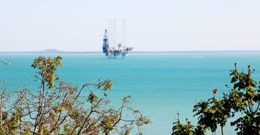 Avustralya sanayi bir off shore ile kavramı platformu açık okyanusta