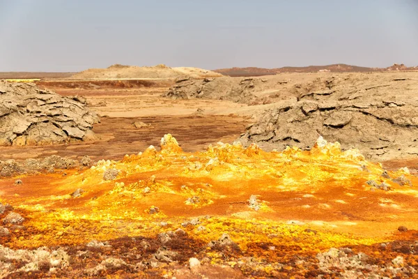 Danakil Äthiopien Afrika Die Vulkanische Depression Von Dallol — Stockfoto