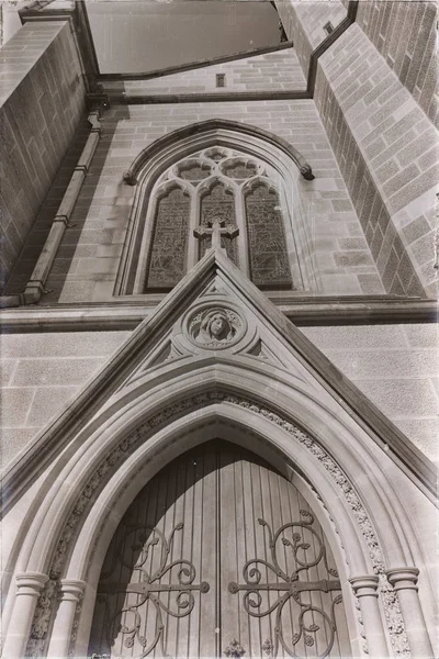 Australia Sydney Santa Mary Iglesia Antigua Entrada Religius Concepto — Foto de Stock