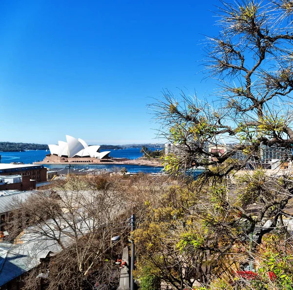 Australien, Sydney-Circa augusti 2017-operahuset och båten — Stockfoto