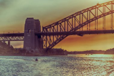 austalia sydney ve gündoğumu Bridge'de Körfezi