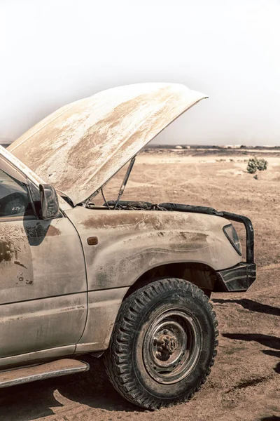 Danakil Äthiopien Afrika Der Kaputte Motor Der Wüste Konzept Des — Stockfoto