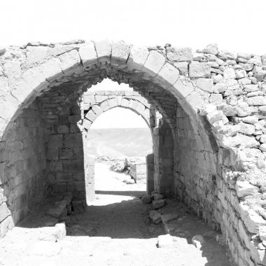 Jordan'ın eski kast kül shubak ve onun Kulesi gökyüzünde