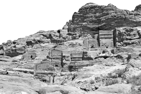 Tombeau dans le site antique de petra en jordan — Photo