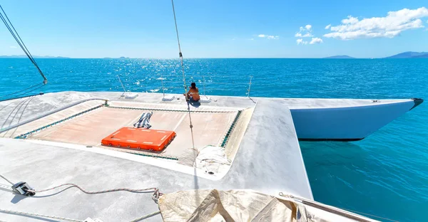 Australia Boat Light Catamaran Deck Concept Sport Relax — Stock Photo, Image
