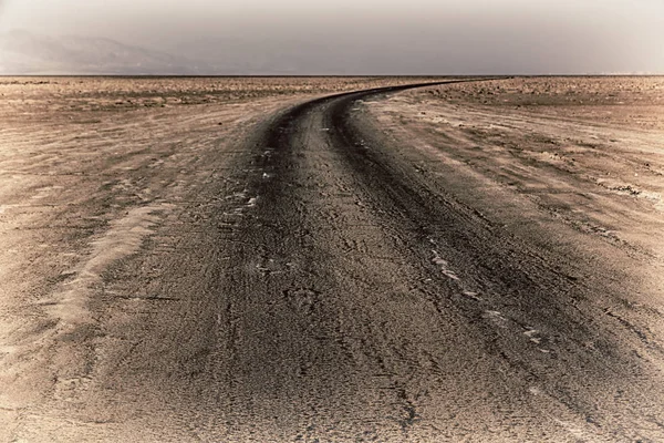 Danakil Ethiopia África Solo Estrada Deserto Sal — Fotografia de Stock