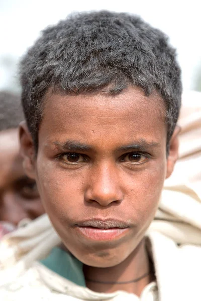 Etiopien Lalibela Circa Januari 2018 Oidentifierad Ung Pojke Genna Firandet — Stockfoto