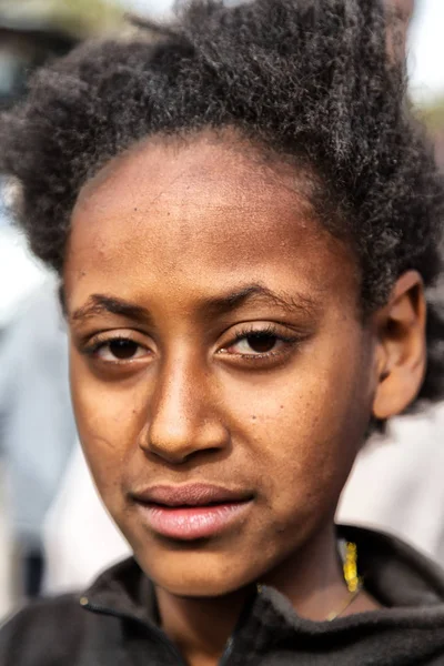 Etiopien Lalibela Circa Januari 2018 Oidentifierad Ung Flicka Genna Fester — Stockfoto