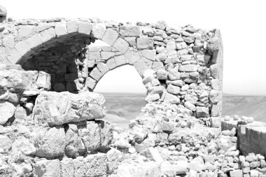 Jordan'ın eski kast kül shubak ve onun Kulesi gökyüzünde