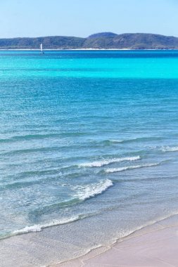 Plaj Whitsunday Adası Avustralya'nın doğal görünümü