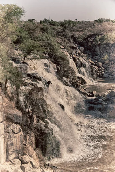 Äthiopien Afrika Der Überschwemmte Nationalpark Und Die Wasserfälle — Stockfoto