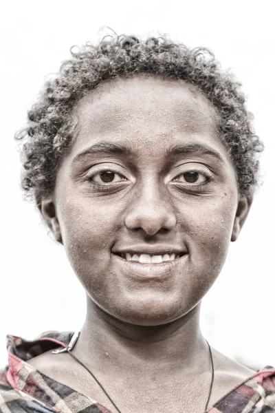 In lalibela ethiopia a young girl  in  the celebration — Stock Photo, Image