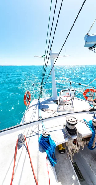 Australien Boot Und Licht Katamaran Deck Konzept Sport Und Entspannen — Stockfoto