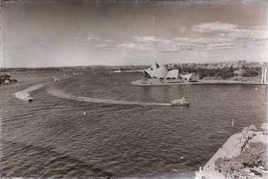 Avustralya, Sydney-Ağustos 2017-opera binası ve tekne yaklaşık