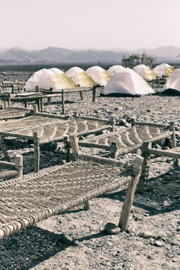 Etiyopya Afrika Ulusal parkta turist için kamp 