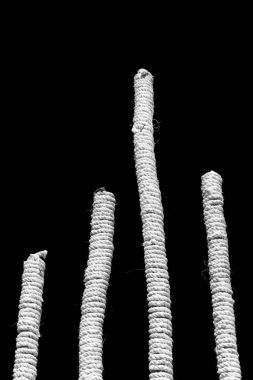  gökyüzü bambu ve ip soyut 