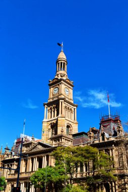 Avustralya'da sydney antika saat kule gökyüzünde