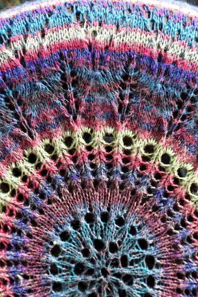 Handmade Crochet Abstract Background Multicolor — Stock Photo, Image