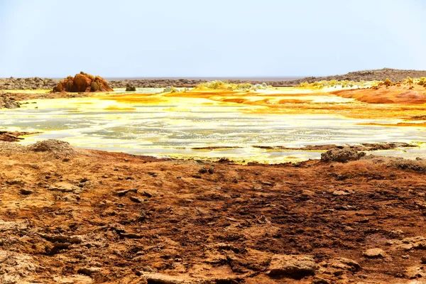 Afrika die vulkanische Depression von Dallol — Stockfoto