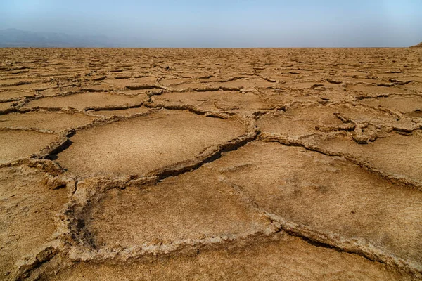 В Африке ethiopia danakil пустыня соли — стоковое фото
