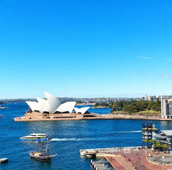 Australii Sydney Opera House Zatoki Panoramę Cit — Zdjęcie stockowe