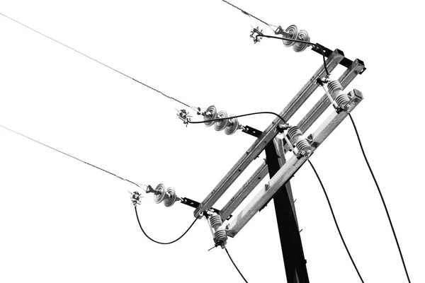 Australien Begreppet Kraftledning Med Elektriska Pole Den Klara Himlen — Stockfoto