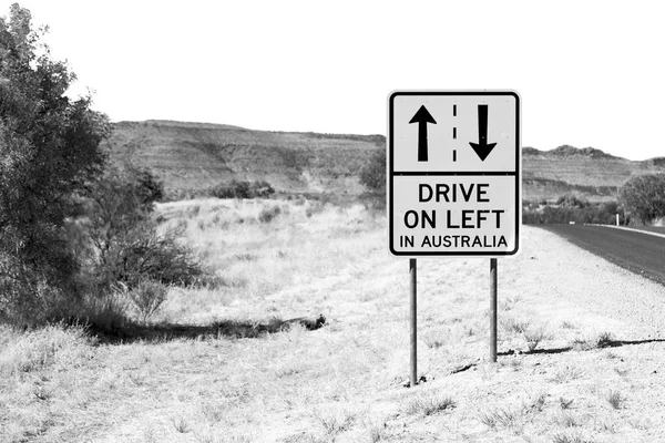 Australia Sign Drive Left Concept Safety — Stock Photo, Image