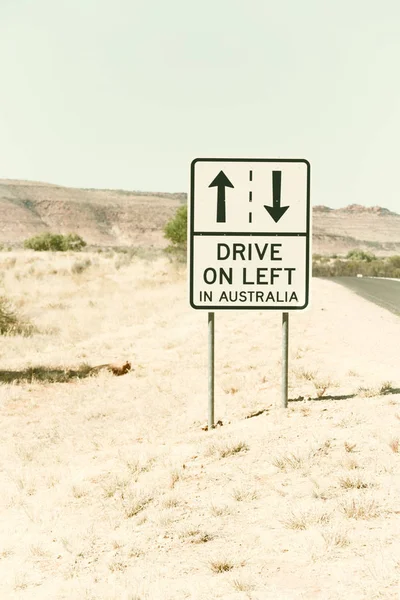 Australia Sign Drive Left Concept Safety — Stock Photo, Image