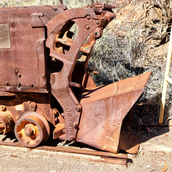 In Australië de oude en verroeste mijnbouw-kar — Stockfoto