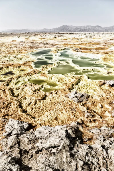 in  danakil ethiopia africa  the volcanic depression of dallol