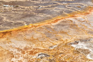 Danakil Etiyopya Afrika'da dallol ve Kutup gazoz arka plan gibi volkanik depresyon