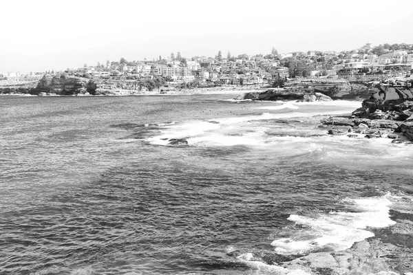 Australia Sydney Baia Roccia Oceano Vicino Alla Spiaggia Bondi — Foto Stock