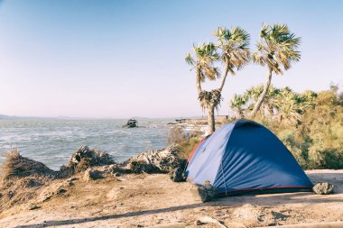 içinde Etiyopya Afrika'da turist ve çadır kamp Milli Parkı