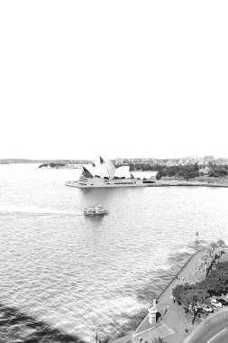 Avustralya, Sydney-Ağustos 2017-opera binası ve tekne yaklaşık