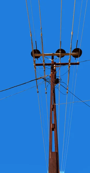 Australien Das Konzept Einer Stromleitung Mit Strommast Klaren Himmel — Stockfoto