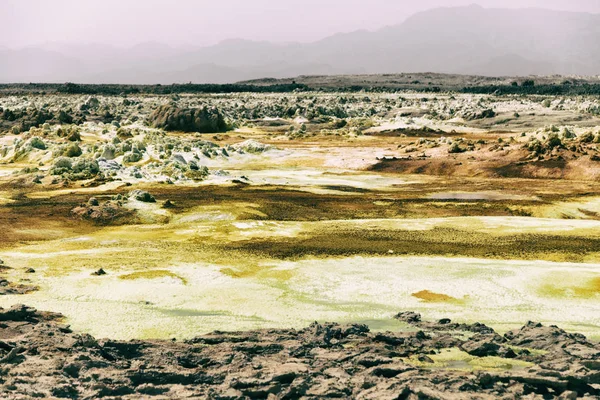 在达纳吉尔凹地埃塞俄比亚非洲 Dallol 火山凹陷 — 图库照片