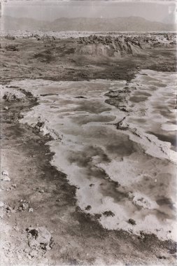 Danakil Etiyopya Afrika'da dallol volkanik depresyon