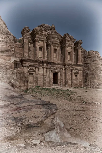 수도원 Worl의 불가사의 요르단 페트라의 사이트 — 스톡 사진