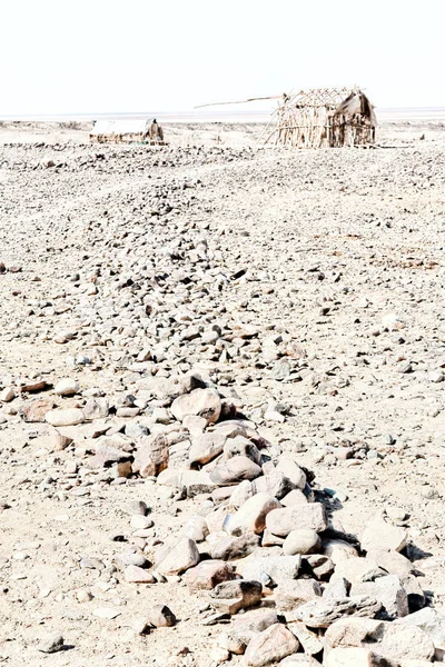 Etiópia África Pobre Casa Das Pessoas Deserto Pedra — Fotografia de Stock