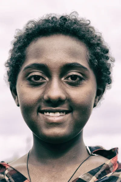 Ethiopia Lalibela Circa January 2018 Unidentified Young Girl Genna Celebratio — Stock Photo, Image