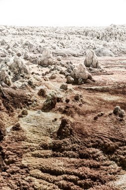  Danakil Etiyopya Afrika volkanik depresyon  