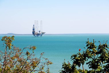 Avustralya sanayi bir off shore ile kavramı platformu açık okyanusta