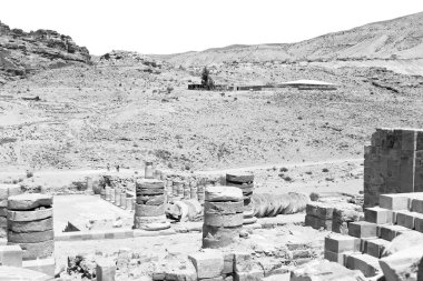  antika sokak tam varlıkları ve sütunlar