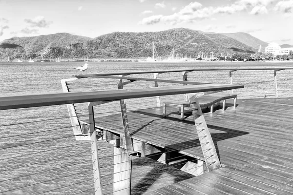 In australia pier for the boat and tourist — Stock Photo, Image