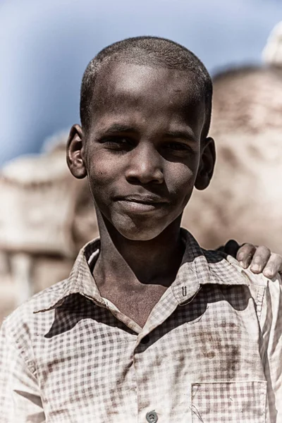 Etiópia Babile Circa Janeiro 2018 Jovem Trabalhador Não Identificado Mercado — Fotografia de Stock