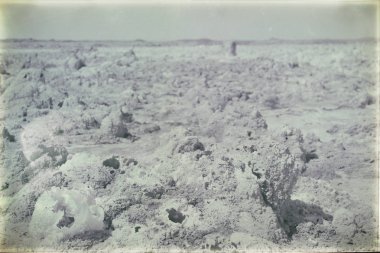 Danakil Etiyopya Afrika'da dallol volkanik depresyon