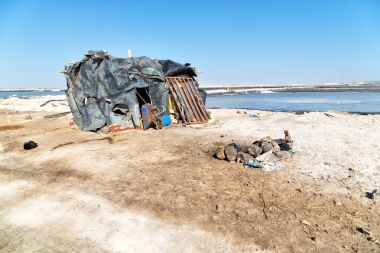 Etiyopya Afrika'da salin kulübede